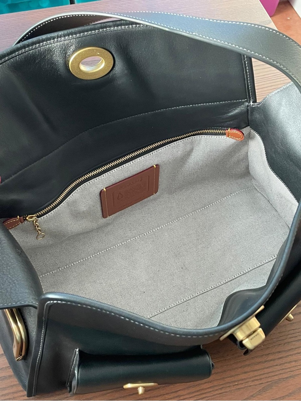 Coach Black Haversack Bag 2026 Re-edition with Gold Hardware - Picture 4 of 16